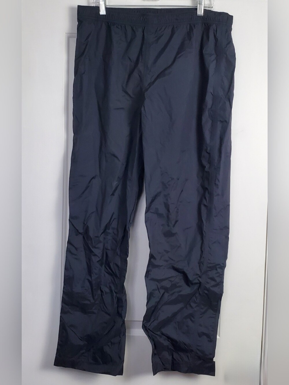 LL Bean Mens TEK Waterproof Ripstop Rain Pants w/ Ankle Zips - Size L - GUC